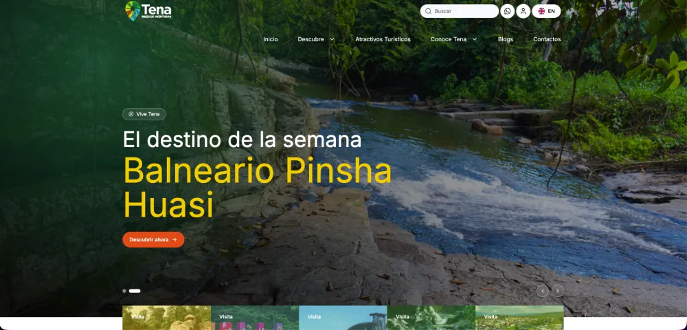 Página de inicio de Visita Tena
